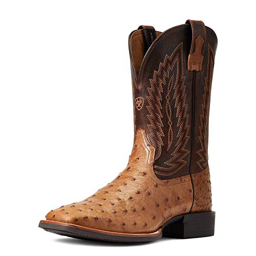 ARIAT Men`s Quantum Primo Ranger FQ Ostrich 11` Beam Brown Top Square Toe Boots Brown