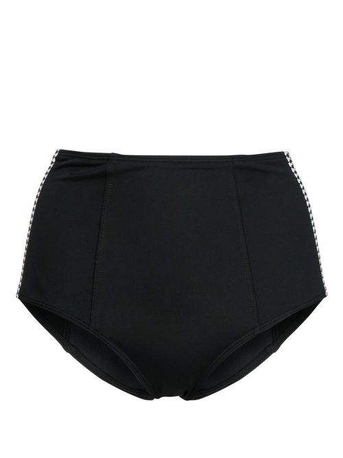 High-waist bikini bottoms - Black