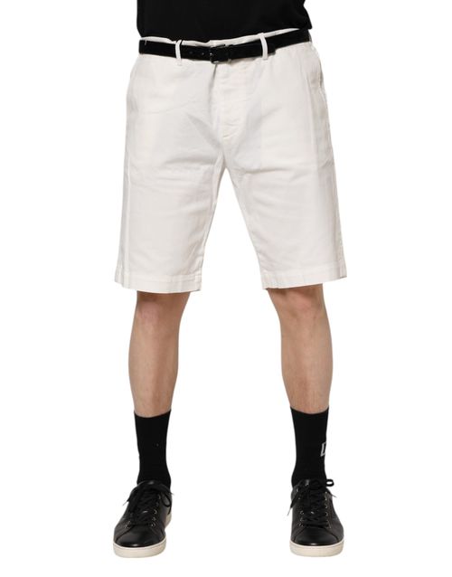 Cotton-Stretch Chino Chino Shorts — White