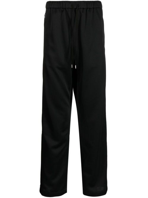Bandana-panel track pants - Black