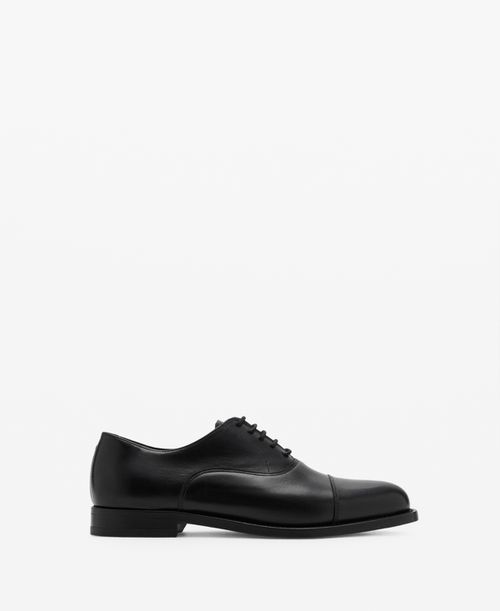 Men's Oxford Style Leather Shoes - Black