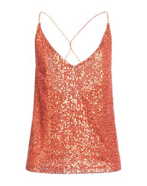 The Nina Studio Woman Top Orange Size 2 Polyester