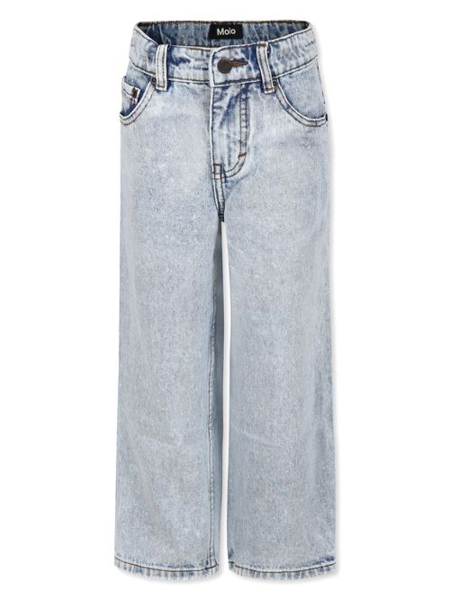 Acid-wash wide-leg jeans - Blue