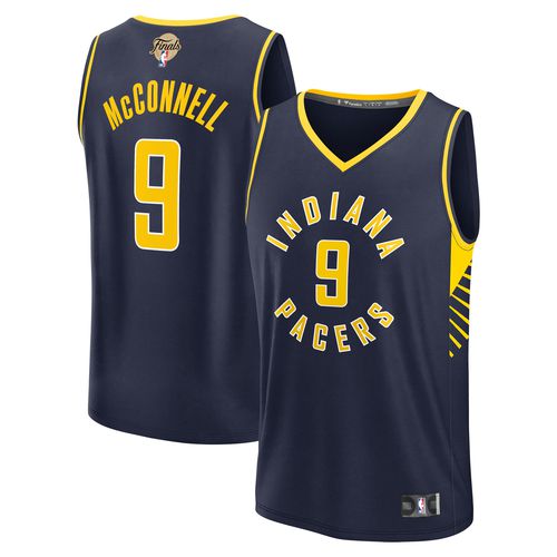 Men's T.J. McConnell Navy Indiana Pacers 2025 NBA Finals Fast Break Replica Player Jersey