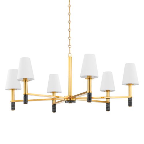 Aged Brass Chandelier from the Montreal Collection