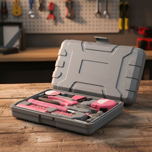 TEMU 42/39/24pcs Set, Sturdy Metal Hand Tool Kit, Classic Barn Style Toolbox, Women's Durable Metal Hand Tools, Household Items, Diy Kit, Best Gift