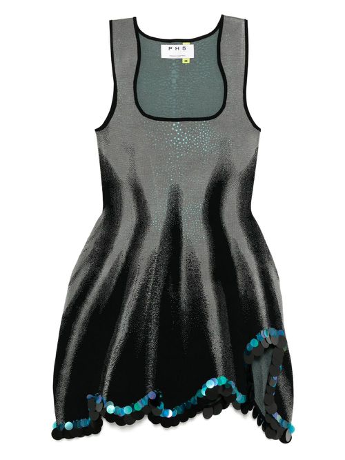 Alyssa wavy tank dress - Black