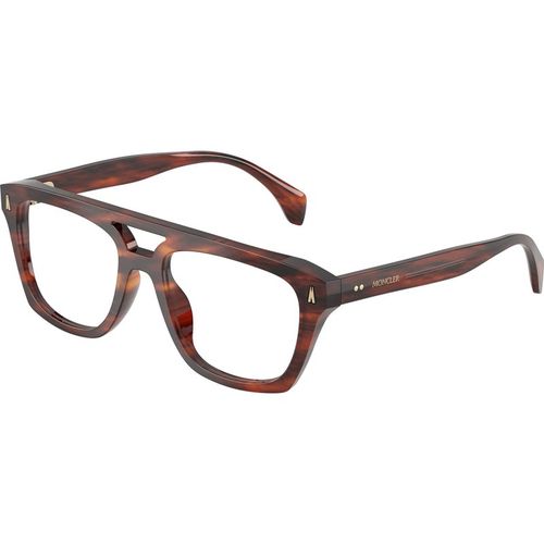 Moncler Unisex Moncler ME2018U 3034 Monturas ópticas Acetato Tortuga Transparente Cuadrada Norma