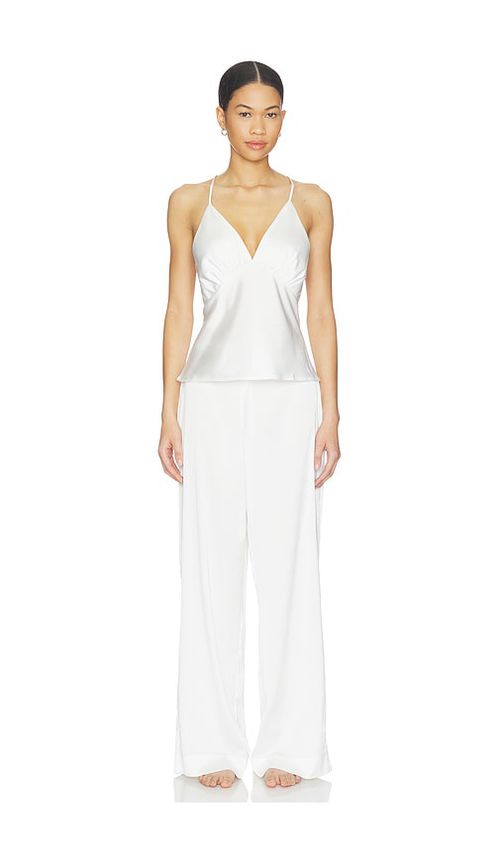 Homebodii Toulouse Cami Lounge Set in Ivory. - M also in L, S, XL/1X
