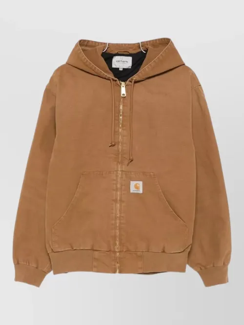 Carhartt Wip - hooded silk nylon blend bomber jacket