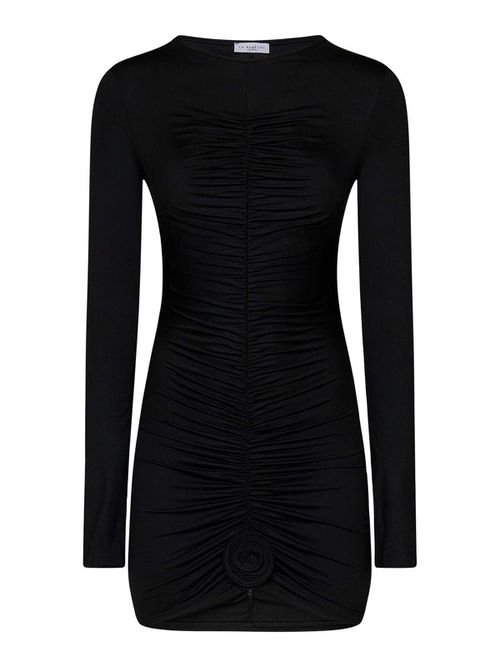 Long-Sleeved Black Minidress