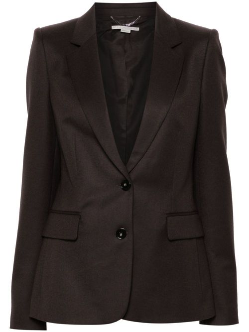 Wool single-breasted blazer - Grey