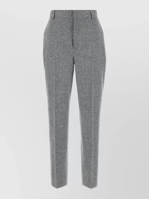 Moschino - high waist tapered silk blend trouser
