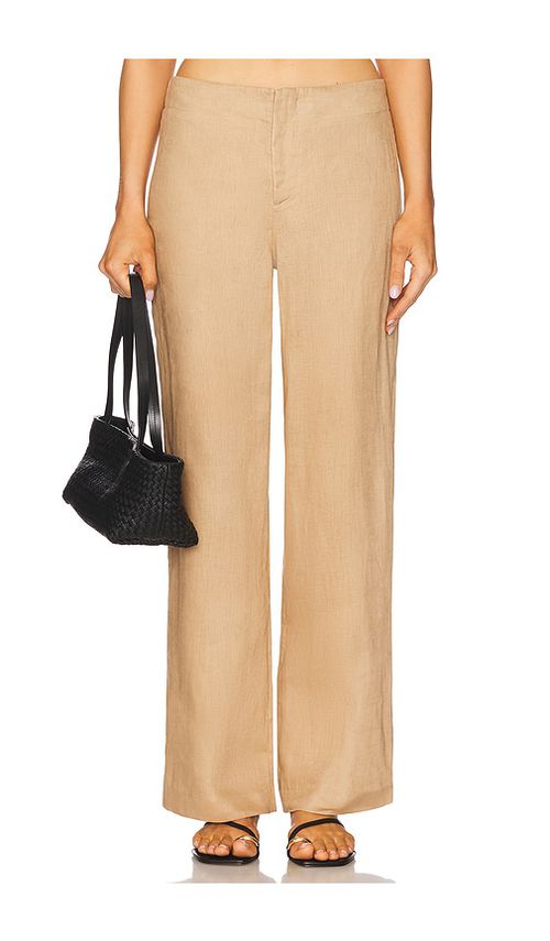 Bardot LEINENHOSE BALIA HIPSTER in Brown. Größe 8. Also in 10, 12, 2
