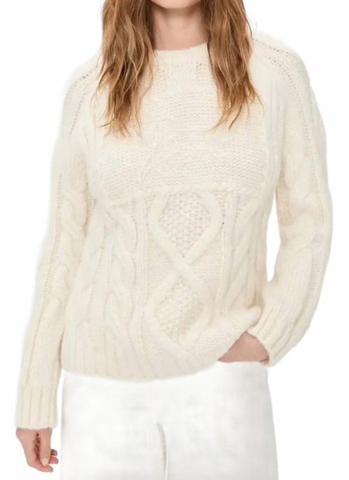Bjorn Equestrian Crewneck Sweater In Beige