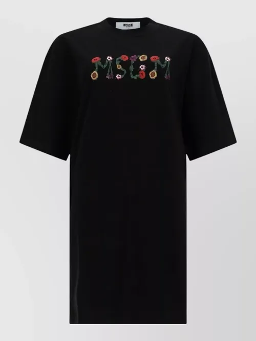 MSGM - short sleeve crew neck cotton top