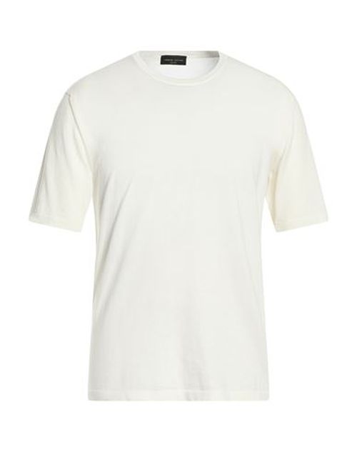 Man Sweater Ivory Size 38 Cotton
