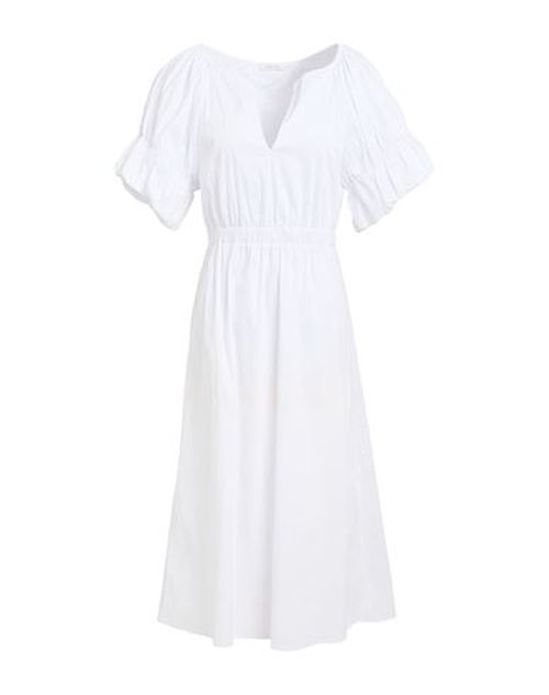 Patrizia Pepe Woman Midi dress White Size 2 Cotton, Polyamide, Elastane