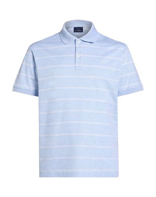 Man Polo shirt Sky blue Size L Cotton