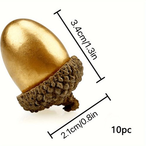 TEMU A Set Artificial Golden For Home Kitchen Decoration, Holiday Christmas And Autumn Tabletop Ornaments, Plastic Material, No Batteries Power