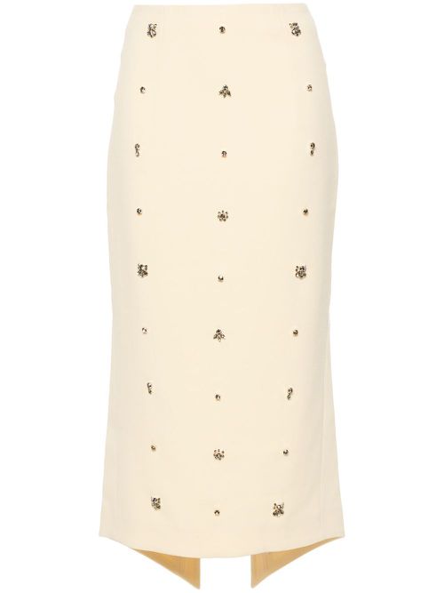 Thalia crepe midi skirt - Yellow