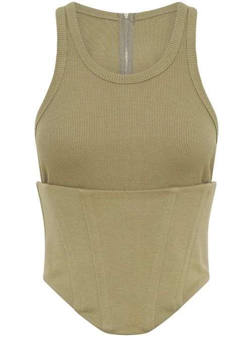 Float corset-style top - Green