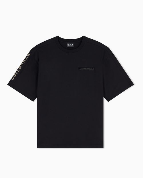Stretch cotton-blend T-shirt