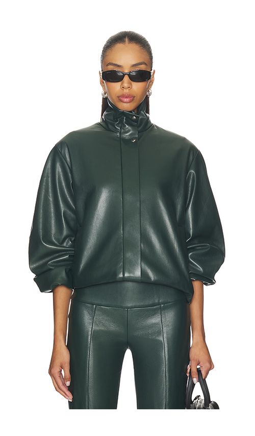 Amanda Uprichard Duke Bomber Jacket in Dark Green. - S also in