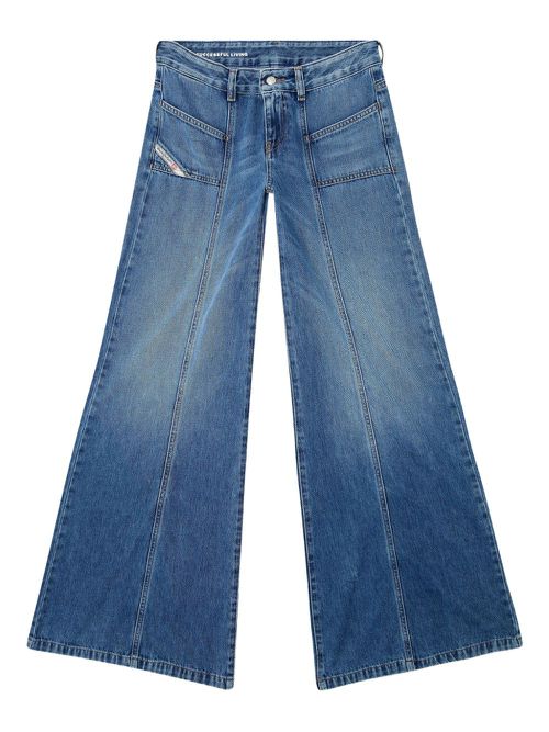 Diesel D-Akii wide-leg denim jeans - Blue