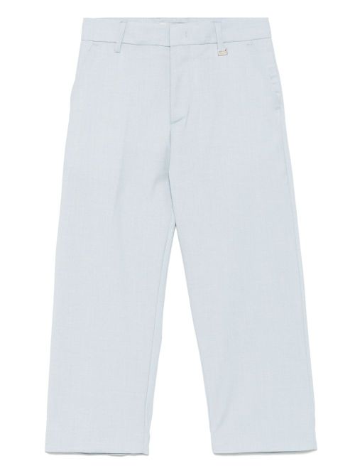 I'm brian slub-texture trousers - Blue