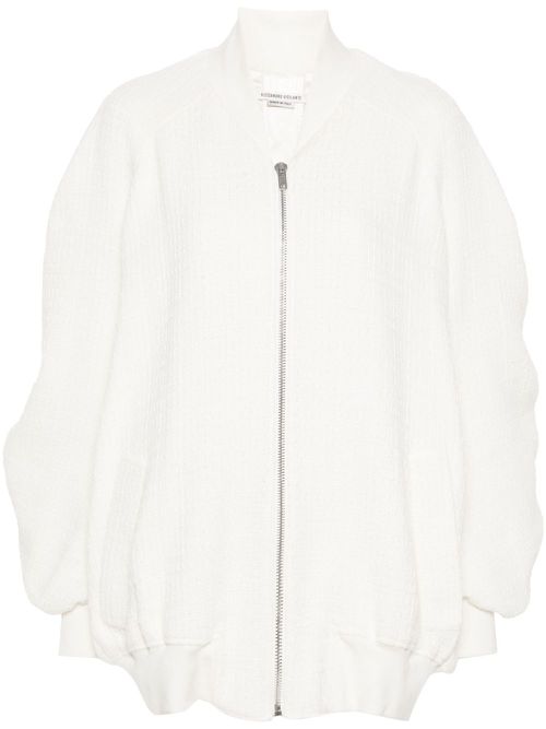 Cut out-detail bomber jacket - Neutrals