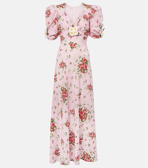 Floral silk cocktail dress