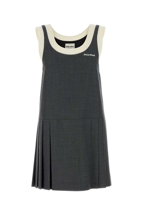 Dark Grey Wool Mini Dress