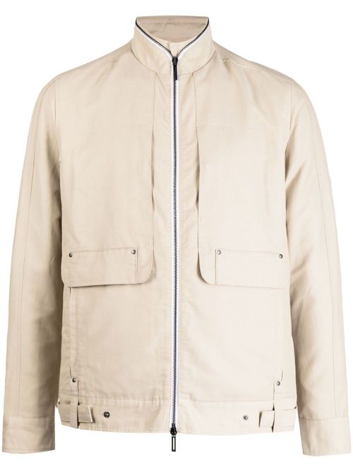 The Bureau stand-up collar jacket - Brown