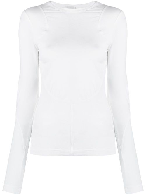 Cut-out crew-neck T-shirt - White