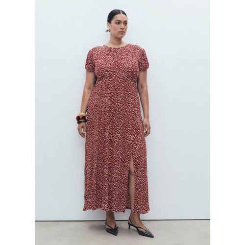 MANGO SPECKLED PRINT MIDI DRE