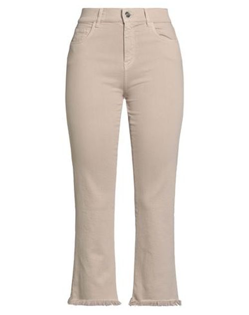 Woman Jeans Beige Size 6 Cotton, Elastane