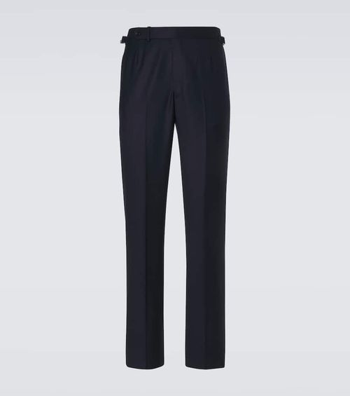 Wool slim pants