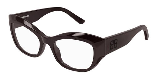 Balenciaga BB0398O 004 Women's Eyeglasses Burgundy Size 54 - Blue Light Block Available
