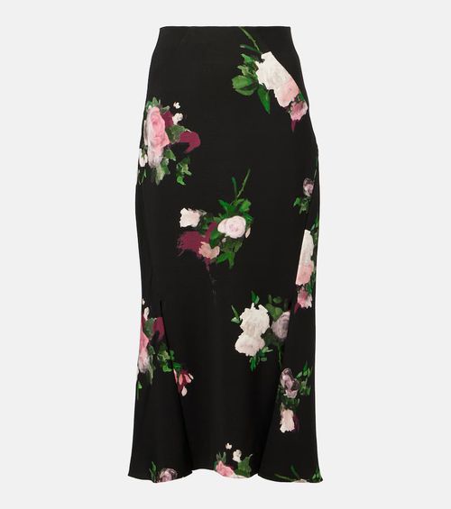 Floral midi skirt