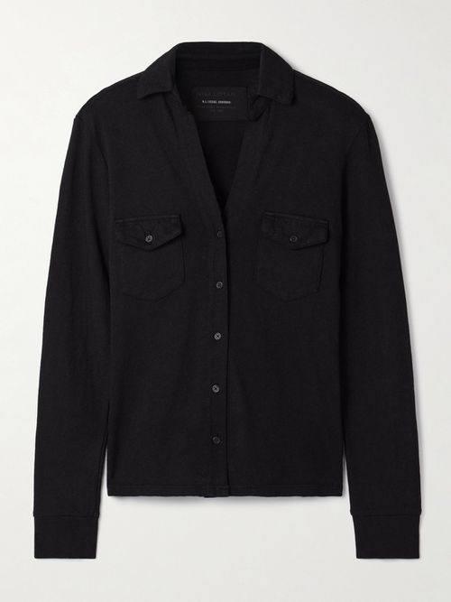 Liam Cotton-jersey Shirt - Black