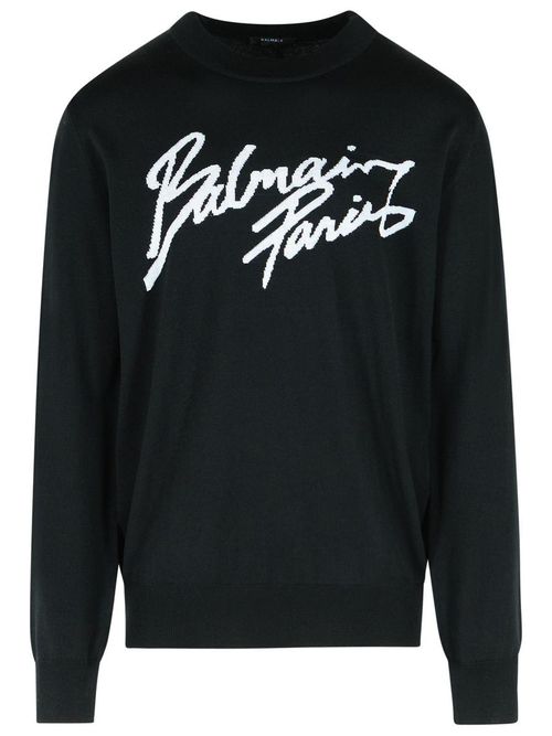 Black Merino Wool Sweater
