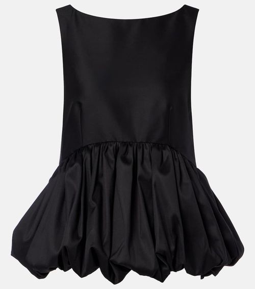 Róhe Peplum wool and silk top