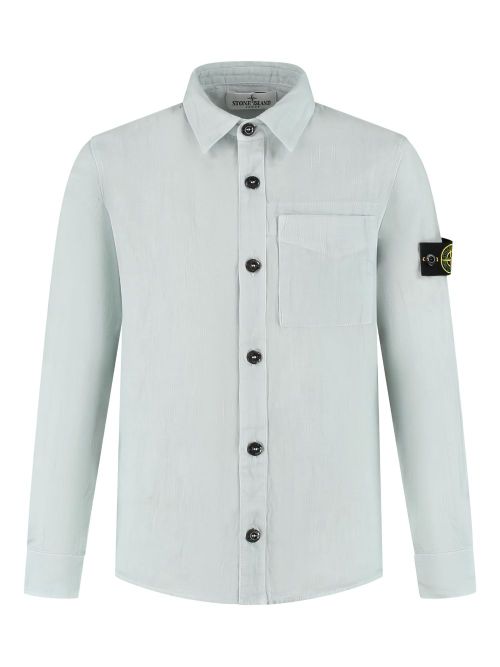 Compass-badge button-down shirt - Blue