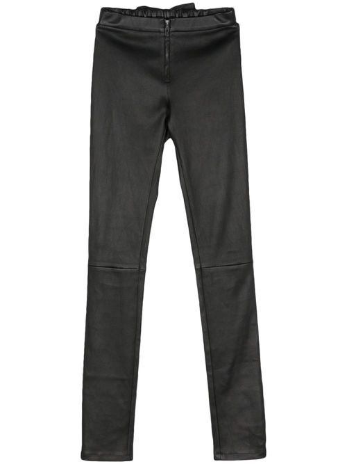 Josie skinny leather trousers - Black