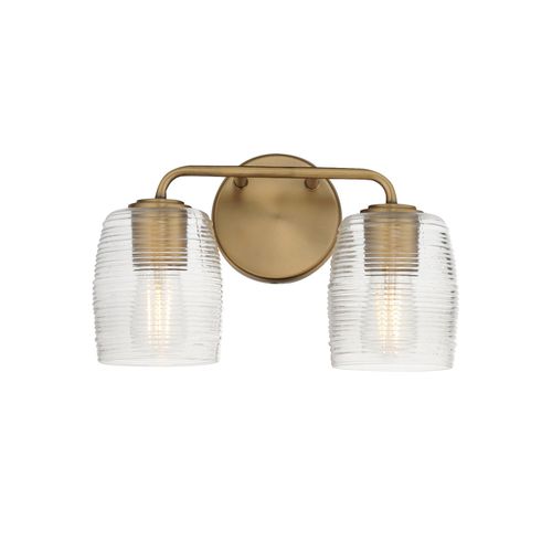 Natural Aged Brass Wall Sconce from the Honey Collection