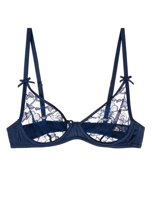 Magnolia lace demi bra - Blue