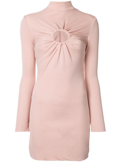 Gathered detail fitted dress - Pink