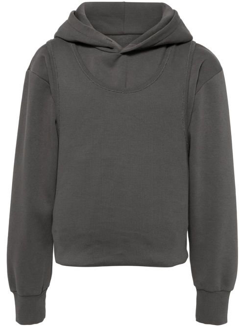 Patch-detail hoodie - Grey