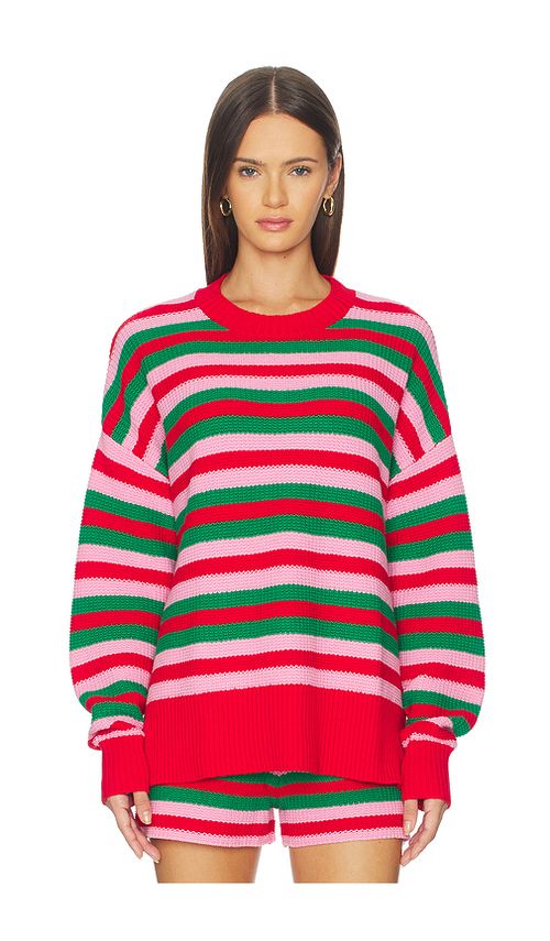 BEACH RIOT Callie Sweater in Ruby Stripe. XS also in L, M